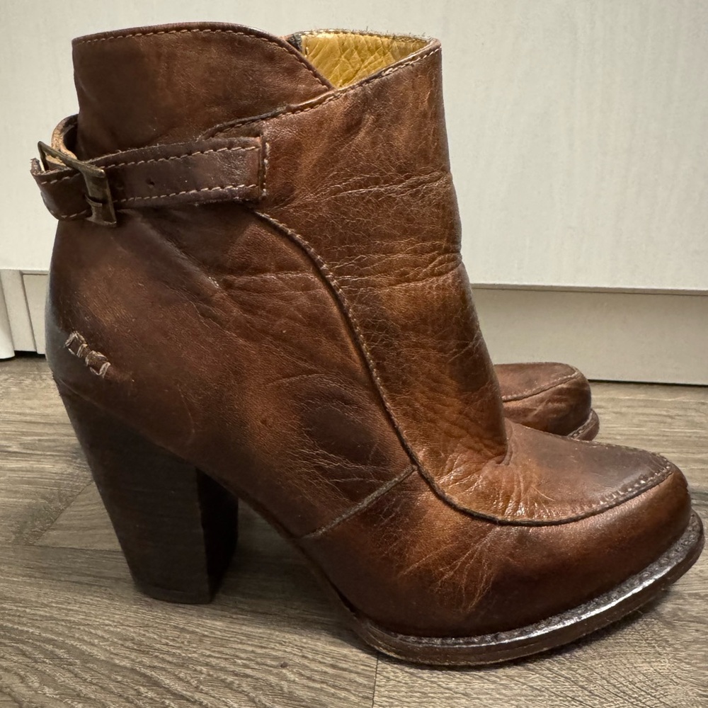 BED|STU Isla Distressed Brown - Teak Leather Ankle Boots - Picture 5 of 9